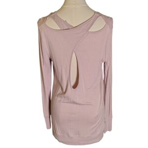 Athleta Pale Lavender Cutout Athletic Leisure Sweater Size Extra Small